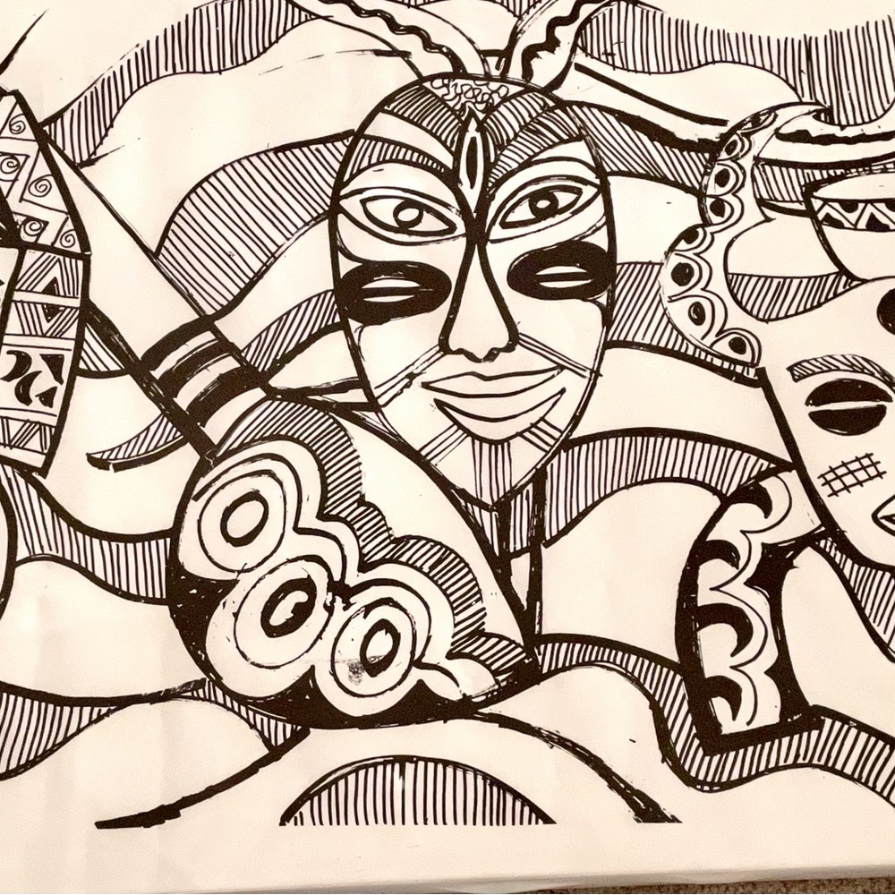 Faces of. Africa signed print by Founder of DuSable Museum  Margaret Burroughs